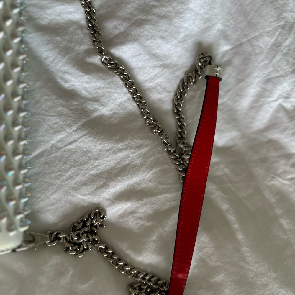 Authentic Christian Louboutin Crossbody Studded White Crossbody Bag -final price - Picture 3 of 7